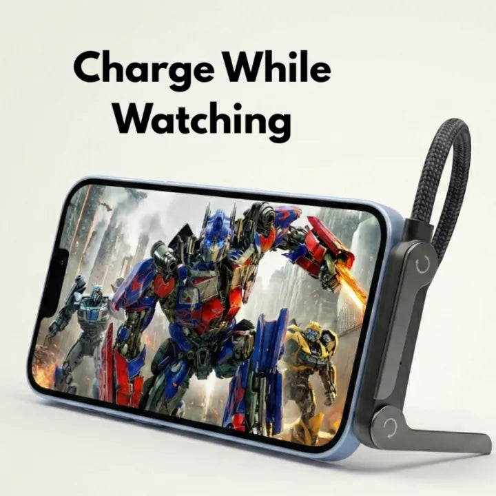 2-IN-1 FOLDABLE STAND CHARGING CABLE – 240W FAST CHARGE