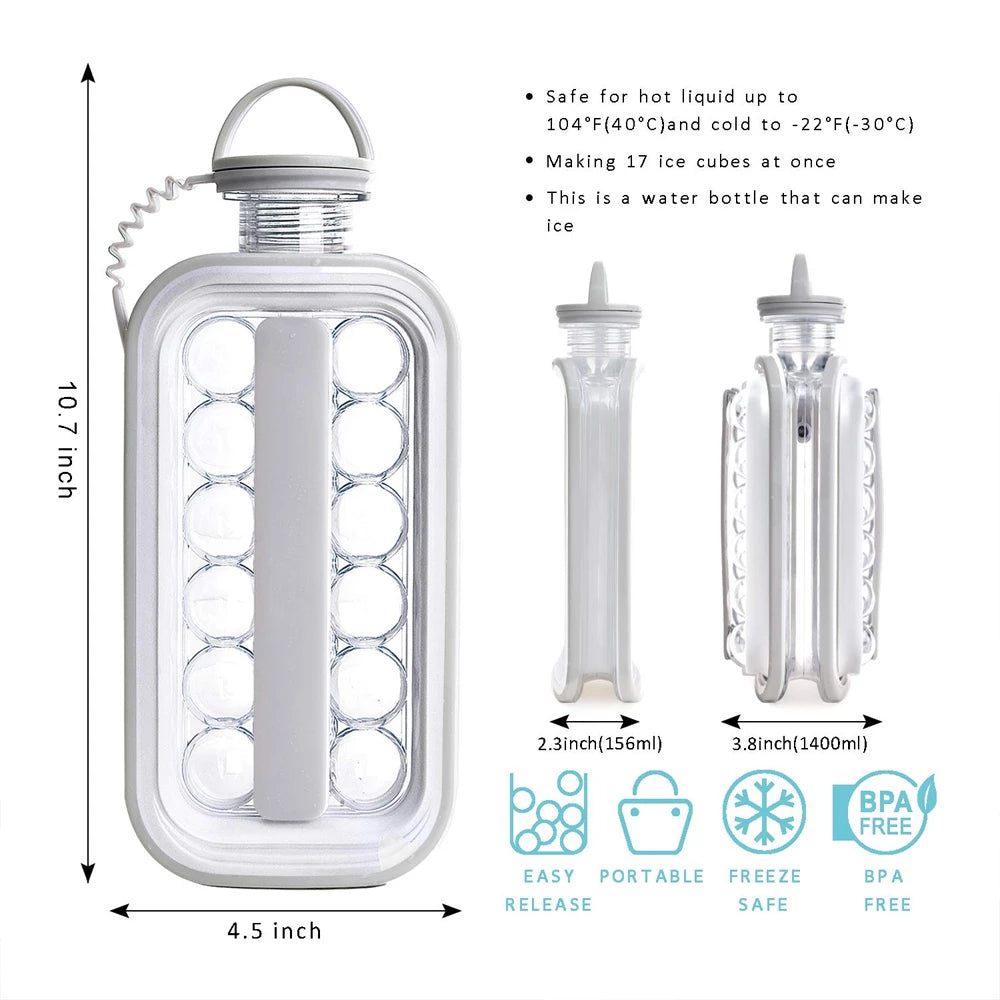 2-IN-1 ICE CUBE BOTTLE WITH BUILT-IN ICE MAKER