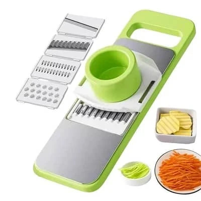 5-IN-1 STAINLESS STEEL VEGETABLE SLICER