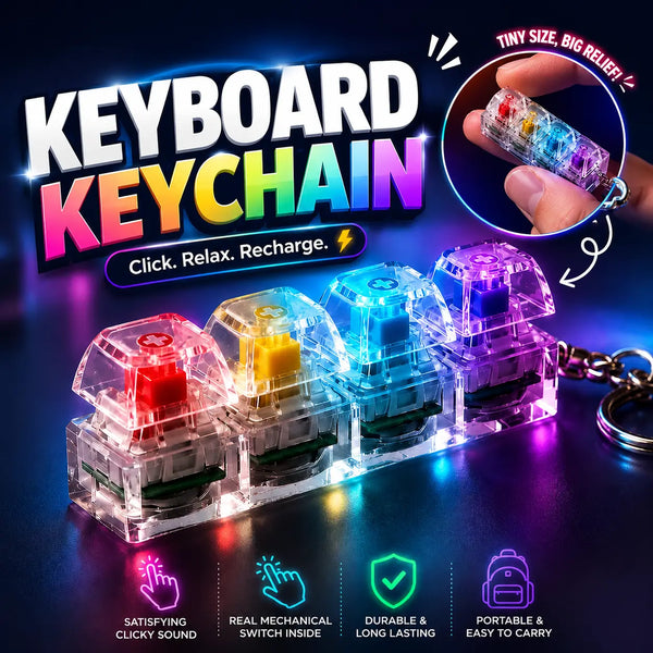 RGB MECHANICAL KEYBOARD FIDGET KEYCHAIN