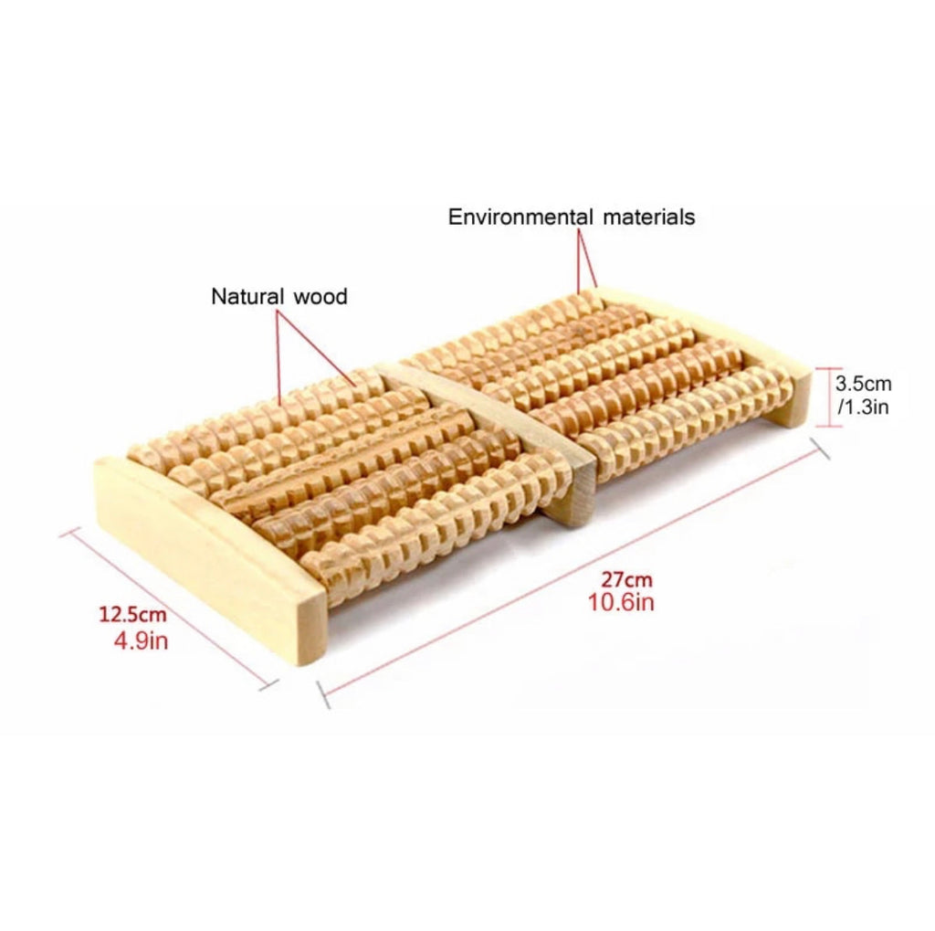WOODEN ROLLER FOOT MASSAGER