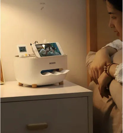 ECOCO MULTI-FUNCTION TISSUE BOX ORGANIZER