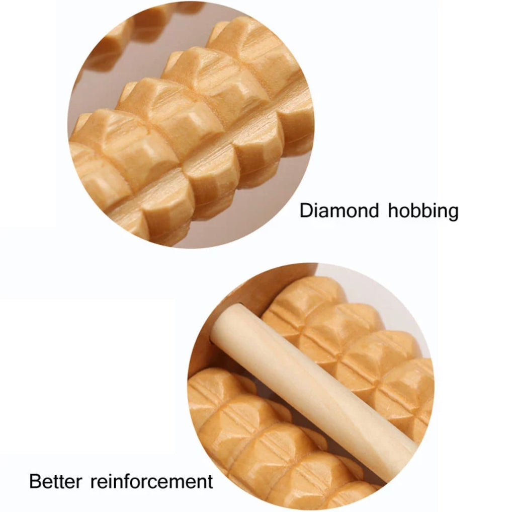 WOODEN ROLLER FOOT MASSAGER