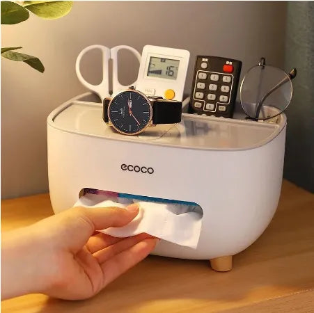 ECOCO MULTI-FUNCTION TISSUE BOX ORGANIZER