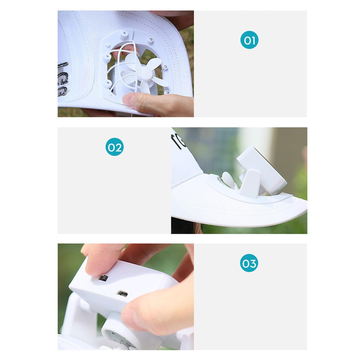 SOLAR FAN CAP