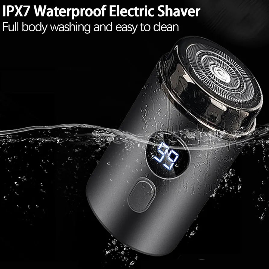 IPX7 WATERPROOF ELECTRIC SHAVER FOR MEN-RECHARCHABLE ROTARY RAZOR