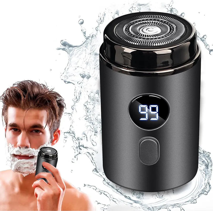 IPX7 WATERPROOF ELECTRIC SHAVER FOR MEN-RECHARCHABLE ROTARY RAZOR
