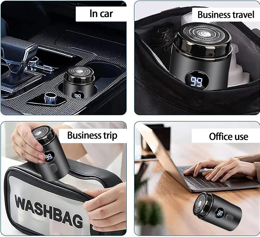 IPX7 WATERPROOF ELECTRIC SHAVER FOR MEN-RECHARCHABLE ROTARY RAZOR