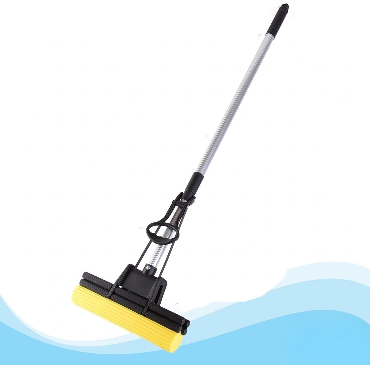 360° FLOOR SQUEEGEE WITH LONG HANDLE -HEAVY-DUTY WATER WIPER