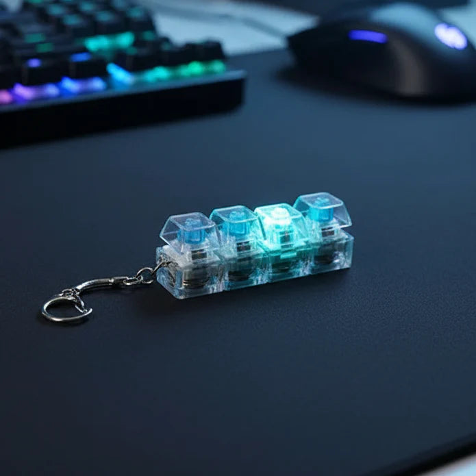 RGB MECHANICAL KEYBOARD FIDGET KEYCHAIN