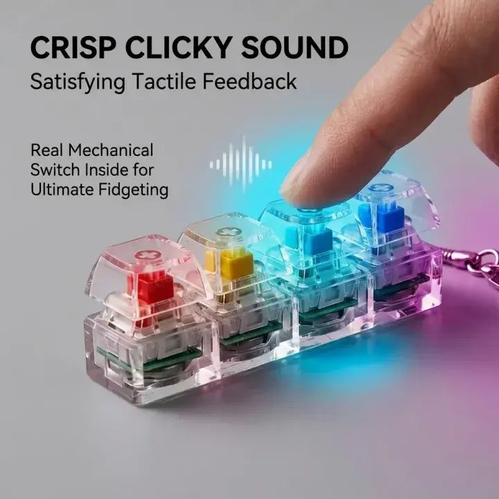 RGB MECHANICAL KEYBOARD FIDGET KEYCHAIN
