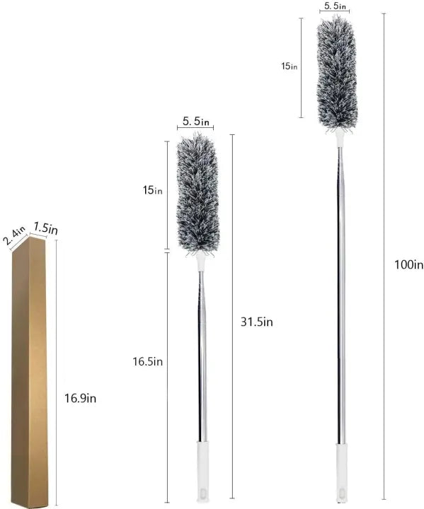 EXTENDABLE MICRO FIBER CEILING FAN & COBWEB DUSTER