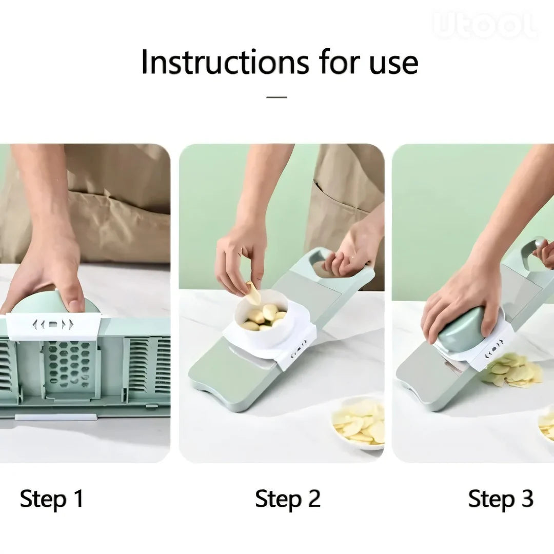 5-IN-1 STAINLESS STEEL VEGETABLE SLICER