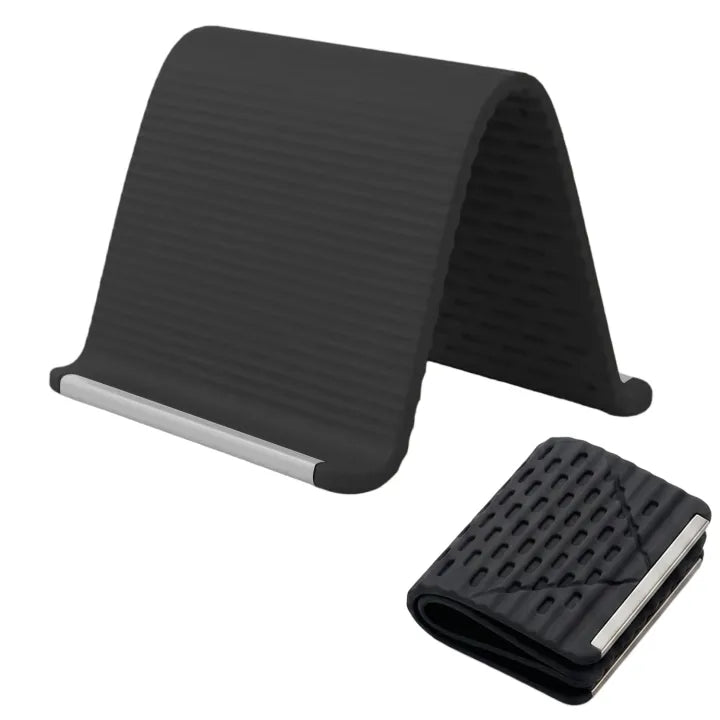 FLEXIGRIP FOLDABLE SILICONE PHONE & TABLE STAND | ANTI-SLIP DESKTOP HOLDER