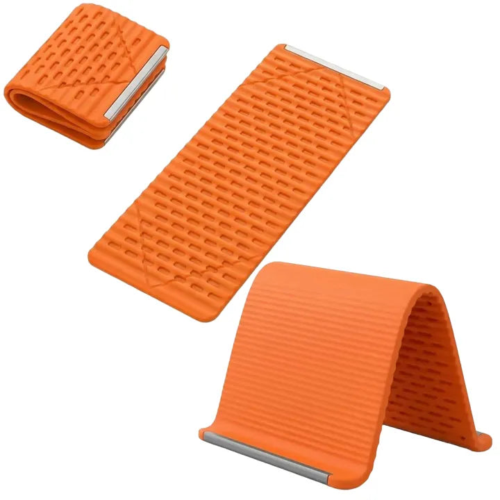 FLEXIGRIP FOLDABLE SILICONE PHONE & TABLE STAND | ANTI-SLIP DESKTOP HOLDER