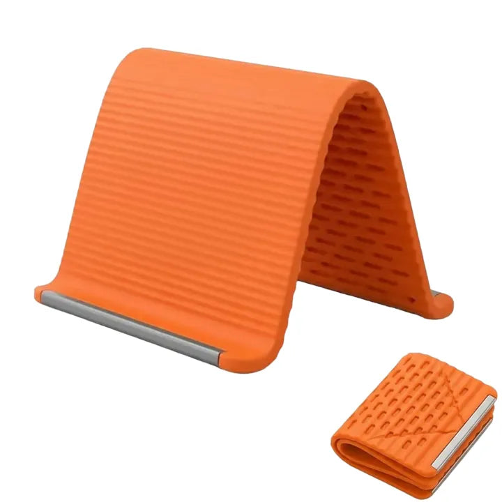 FLEXIGRIP FOLDABLE SILICONE PHONE & TABLE STAND | ANTI-SLIP DESKTOP HOLDER